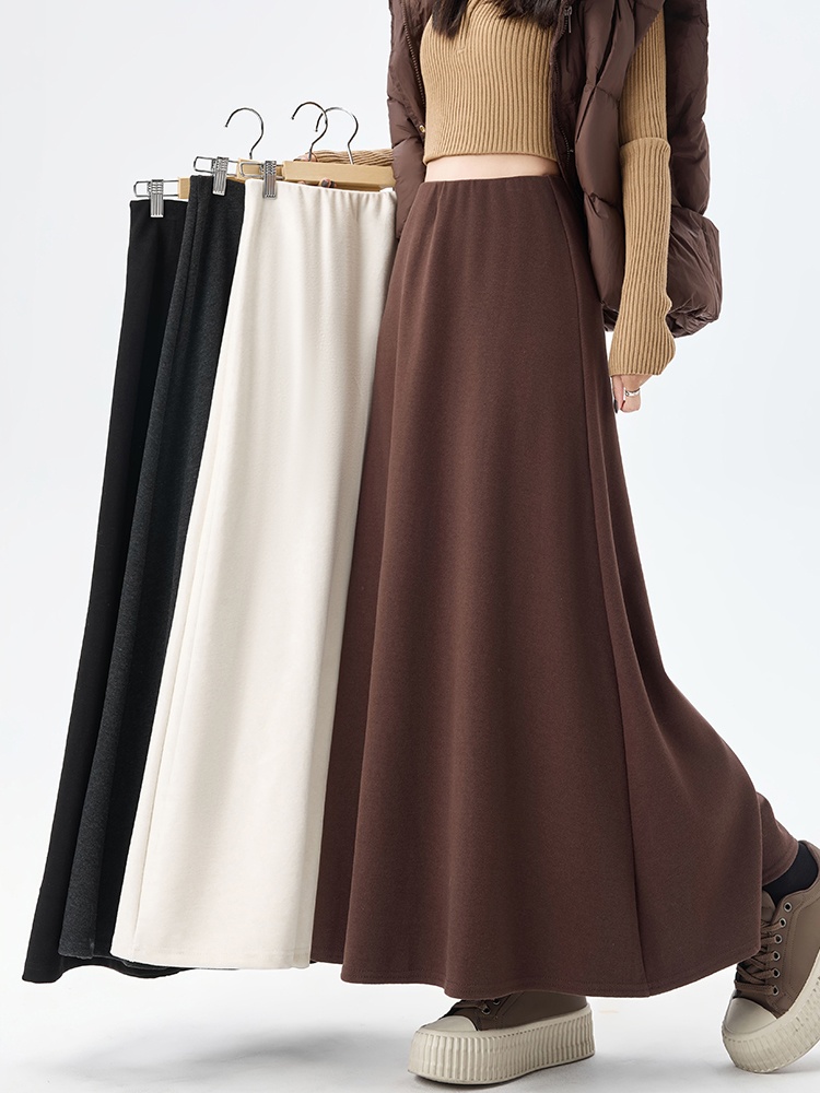 A-line autumn and winter package hip skirt for women