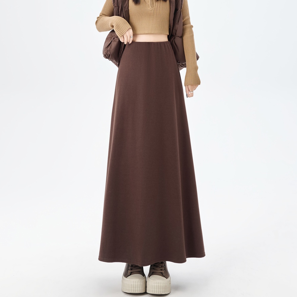 A-line autumn and winter package hip skirt for women