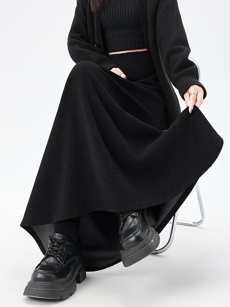 A-line autumn and winter package hip skirt for women