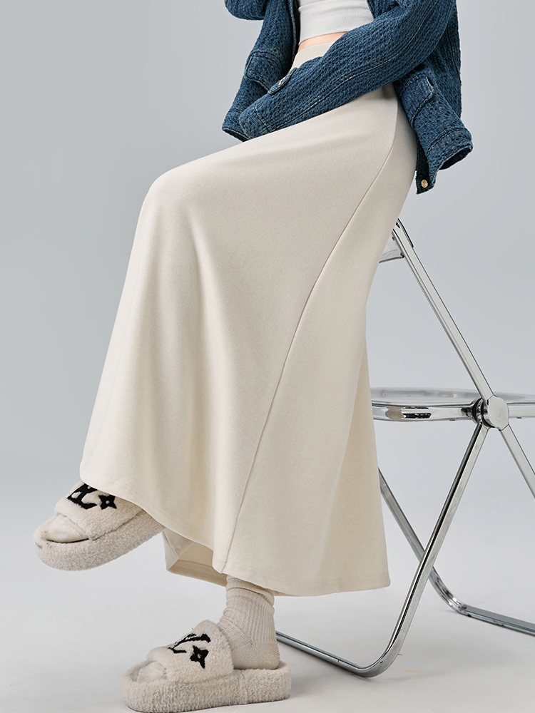 A-line autumn and winter package hip skirt for women
