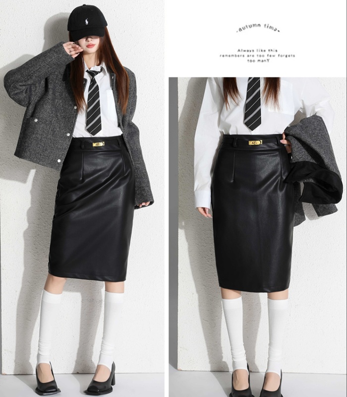 Long autumn and winter skirt for women