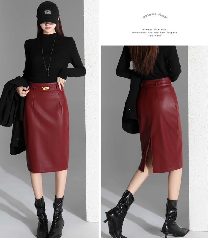 Long autumn and winter skirt for women