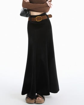 High waist long skirt A-line skirt for women