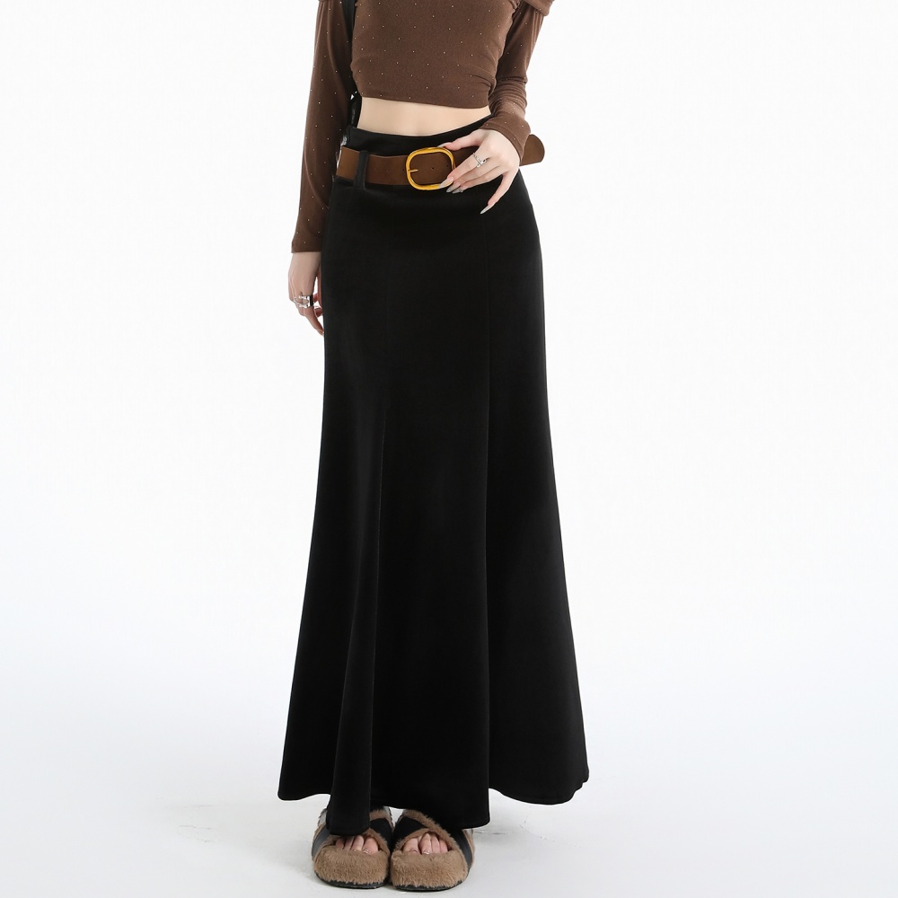 High waist long skirt A-line skirt for women