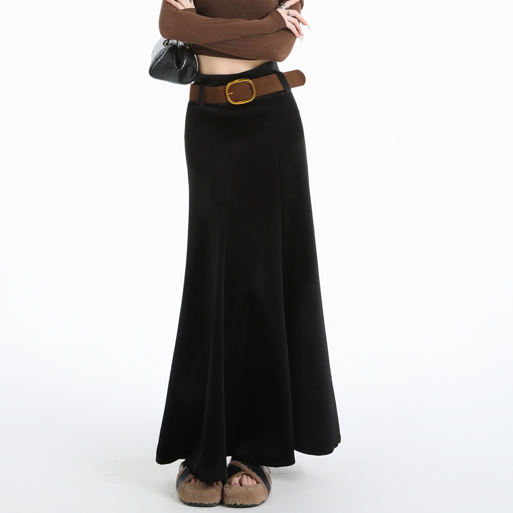 High waist long skirt A-line skirt for women