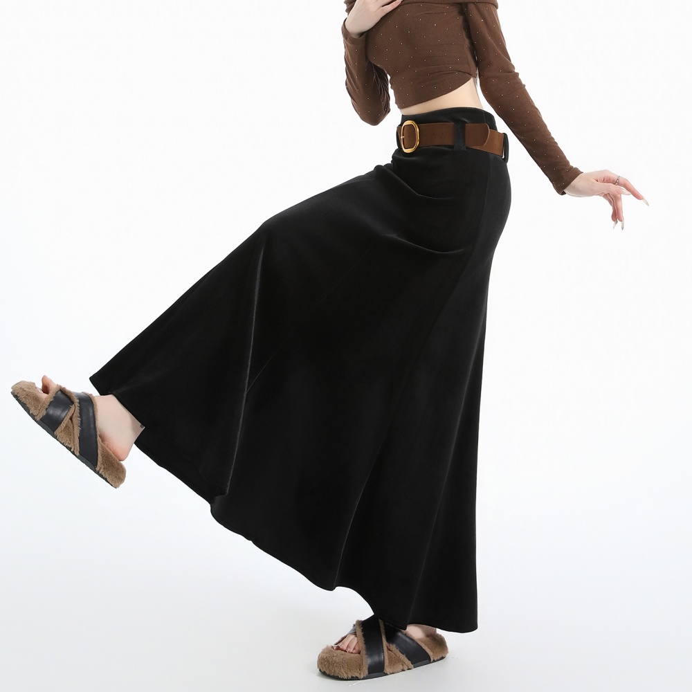 High waist long skirt A-line skirt for women