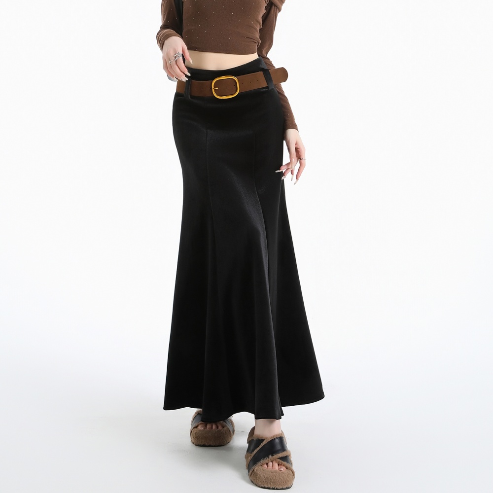 High waist long skirt A-line skirt for women