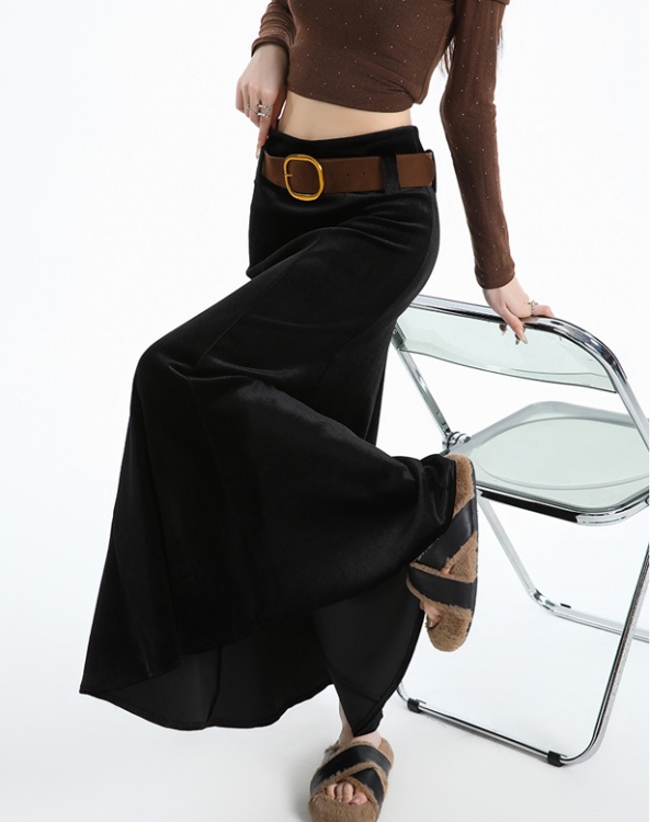 High waist long skirt A-line skirt for women