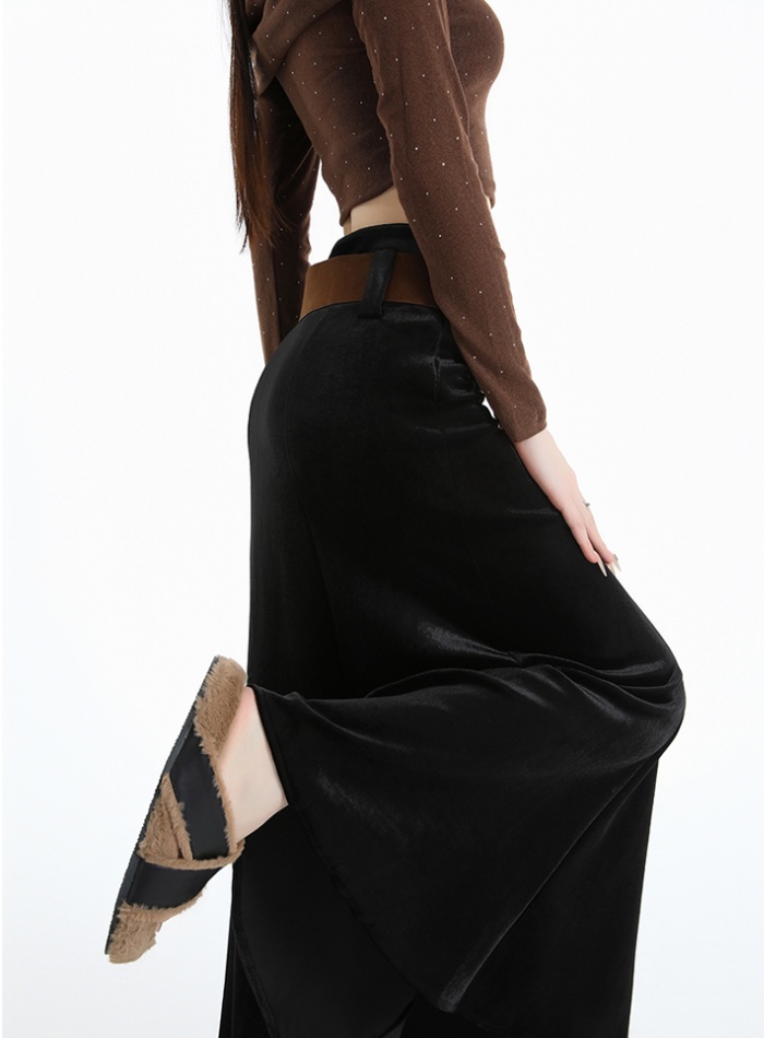 High waist long skirt A-line skirt for women