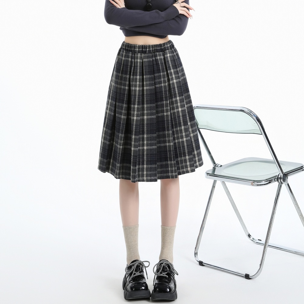 Pleated skirt autumn and winter long dress for women