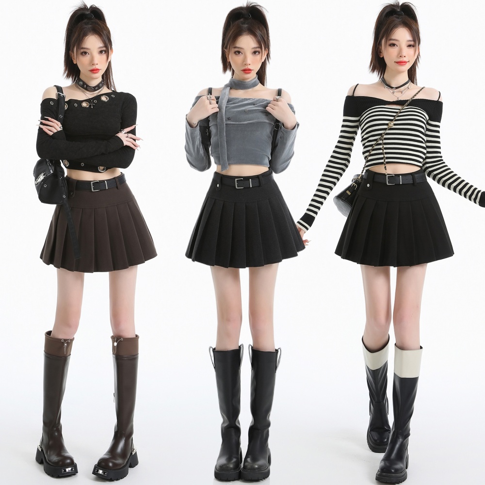 Autumn and winter woolen short skirt slim skirt for women