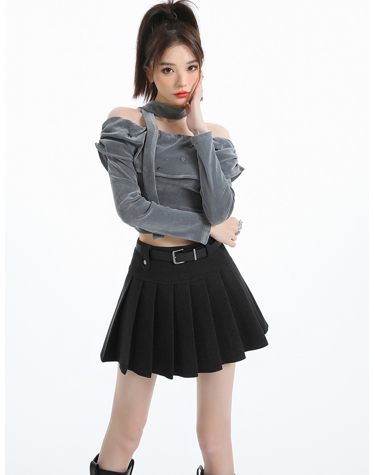 Autumn and winter woolen short skirt slim skirt for women