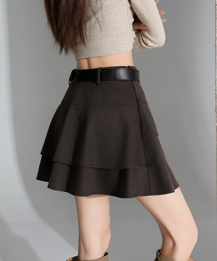 Woolen high waist short skirt cake skirt for women