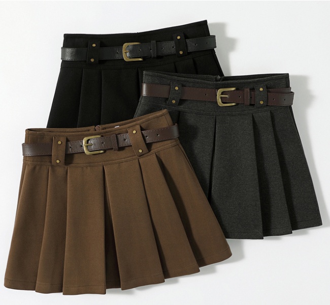 Pleated short skirt high waist skirt for women