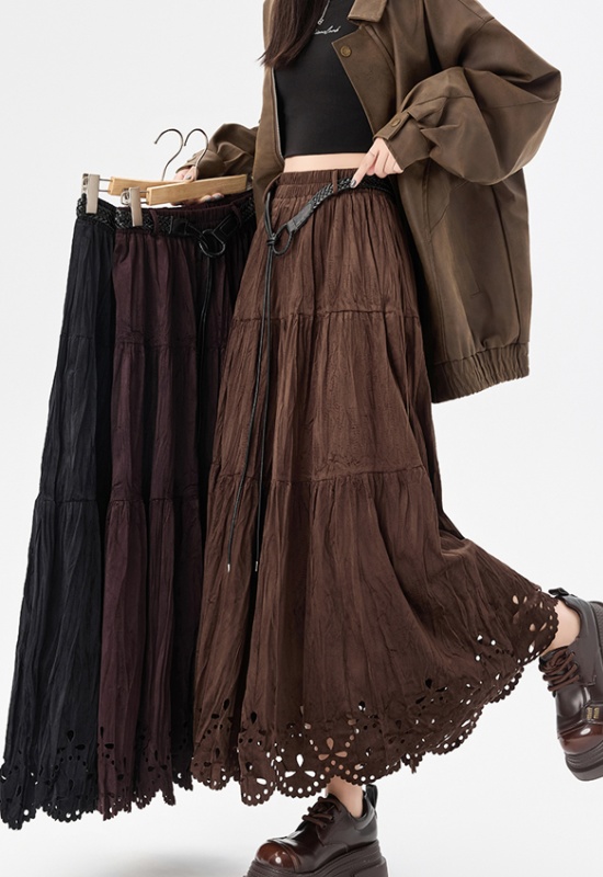 Autumn and winter long high waist skirt for women