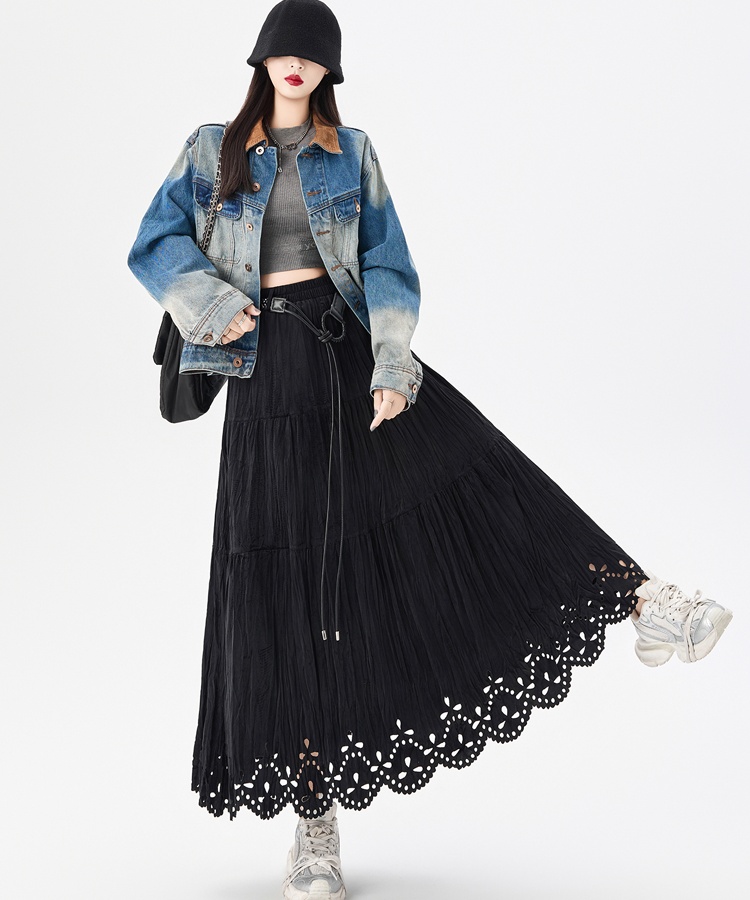 Autumn and winter long high waist skirt for women