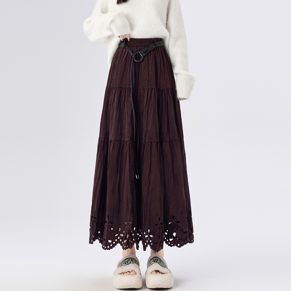 Autumn and winter long high waist skirt for women