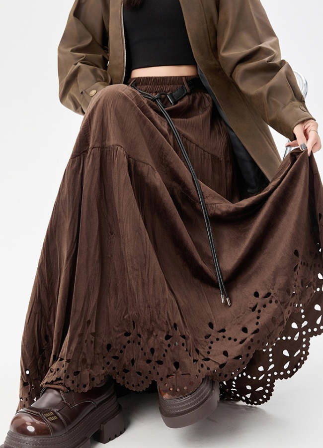 Autumn and winter long high waist skirt for women