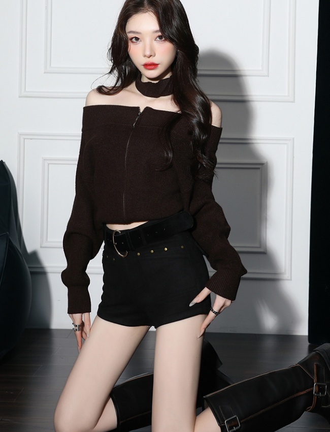 Wears outside slim boots pants temperament shorts for women