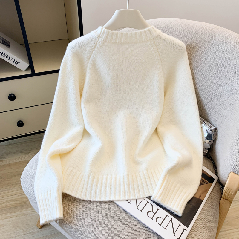 Short flowers tops loose Western style sweater for women