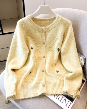 Knitted fashion sweater loose cardigan for women