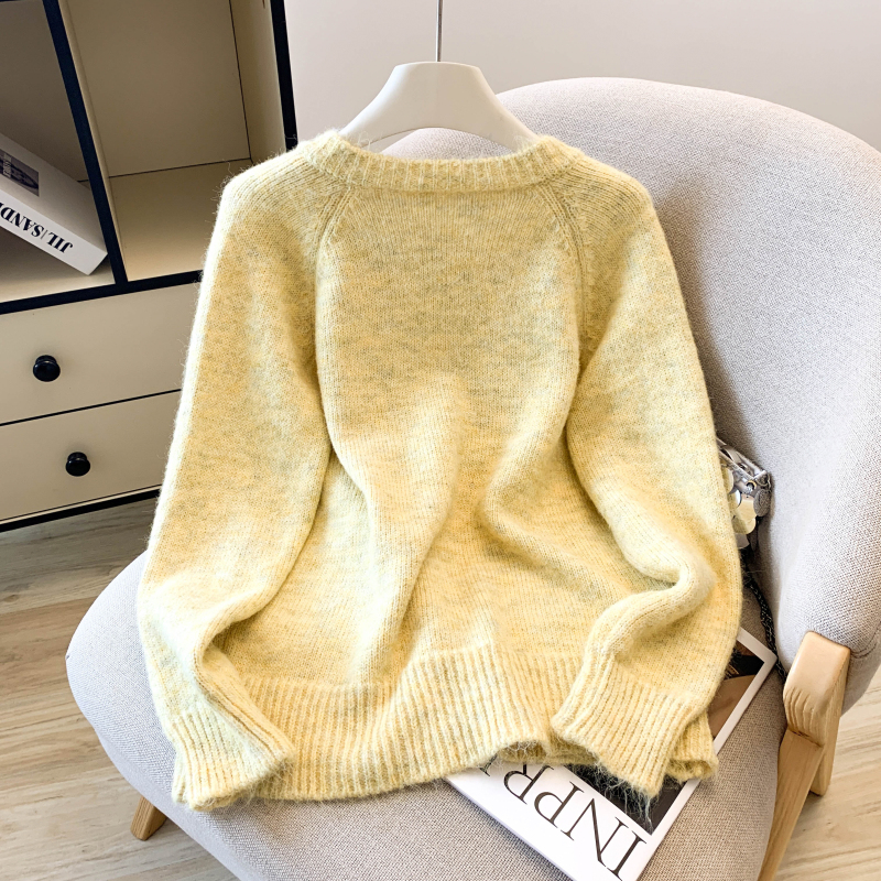 Knitted fashion sweater loose cardigan for women