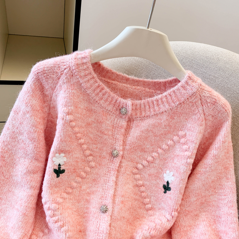 Knitted fashion sweater loose cardigan for women