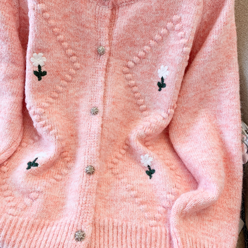 Knitted fashion sweater loose cardigan for women