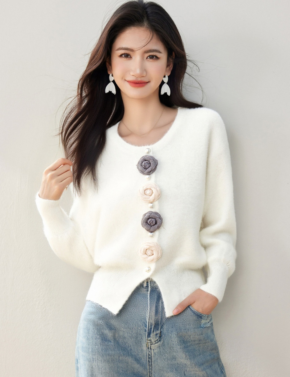 Show young tender sweater autumn and winter cardigan for women