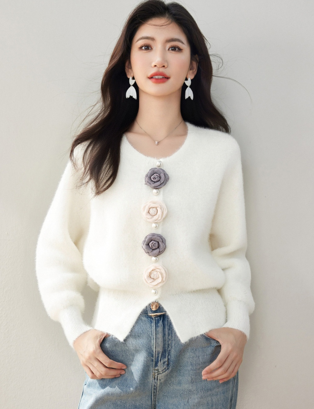 Show young tender sweater autumn and winter cardigan for women