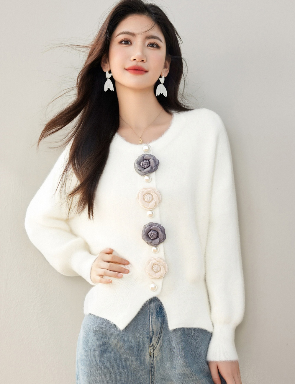 Show young tender sweater autumn and winter cardigan for women