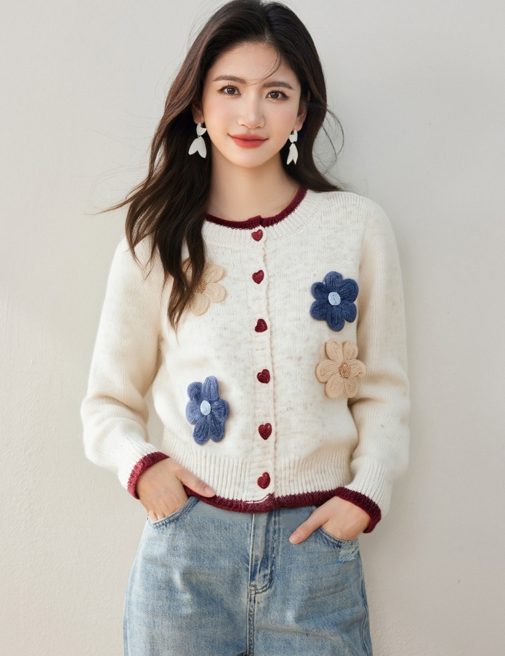 Autumn and winter cardigan temperament sweater for women