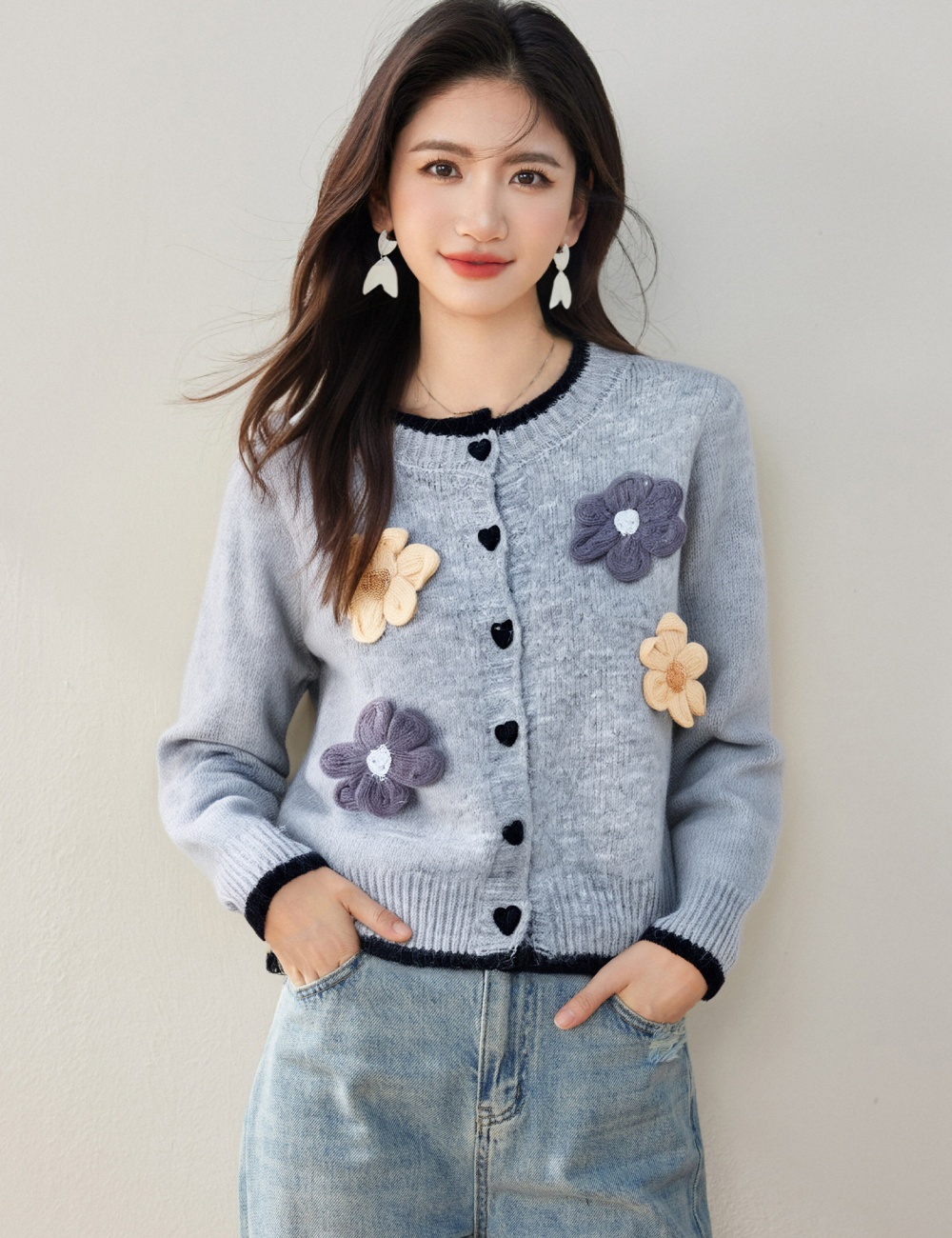 Autumn and winter cardigan temperament sweater for women