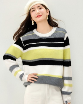 Korean style tops mixed colors sweater for women