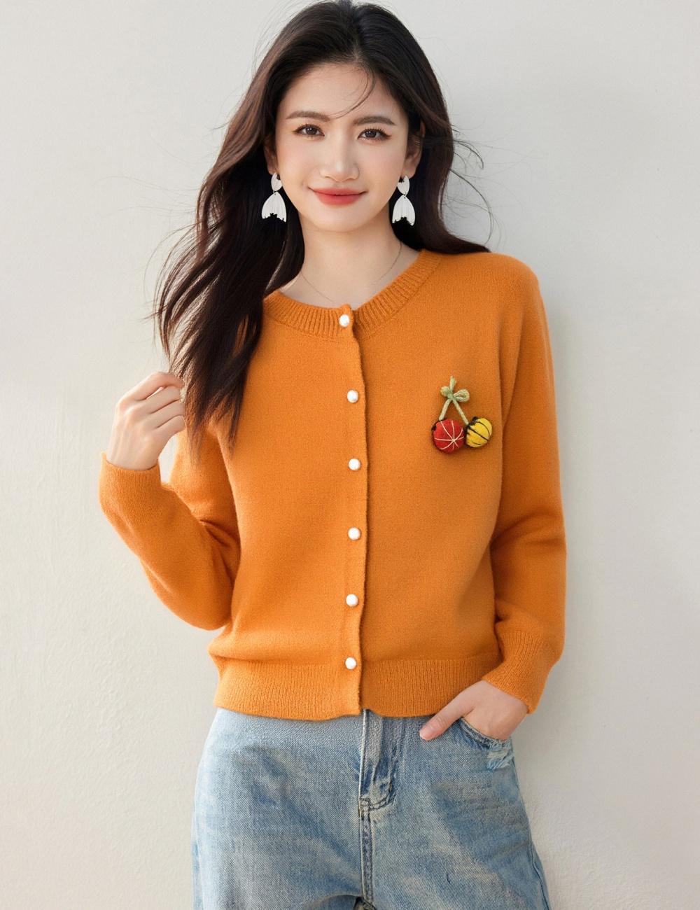 Autumn and winter knitted sweater all-match tender tops
