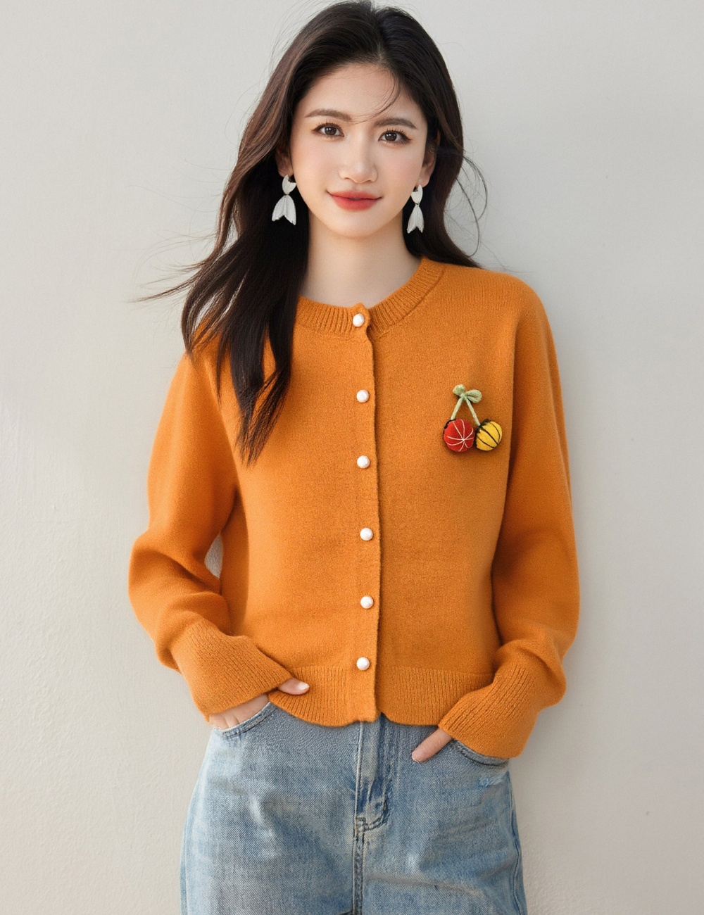 Autumn and winter knitted sweater all-match tender tops