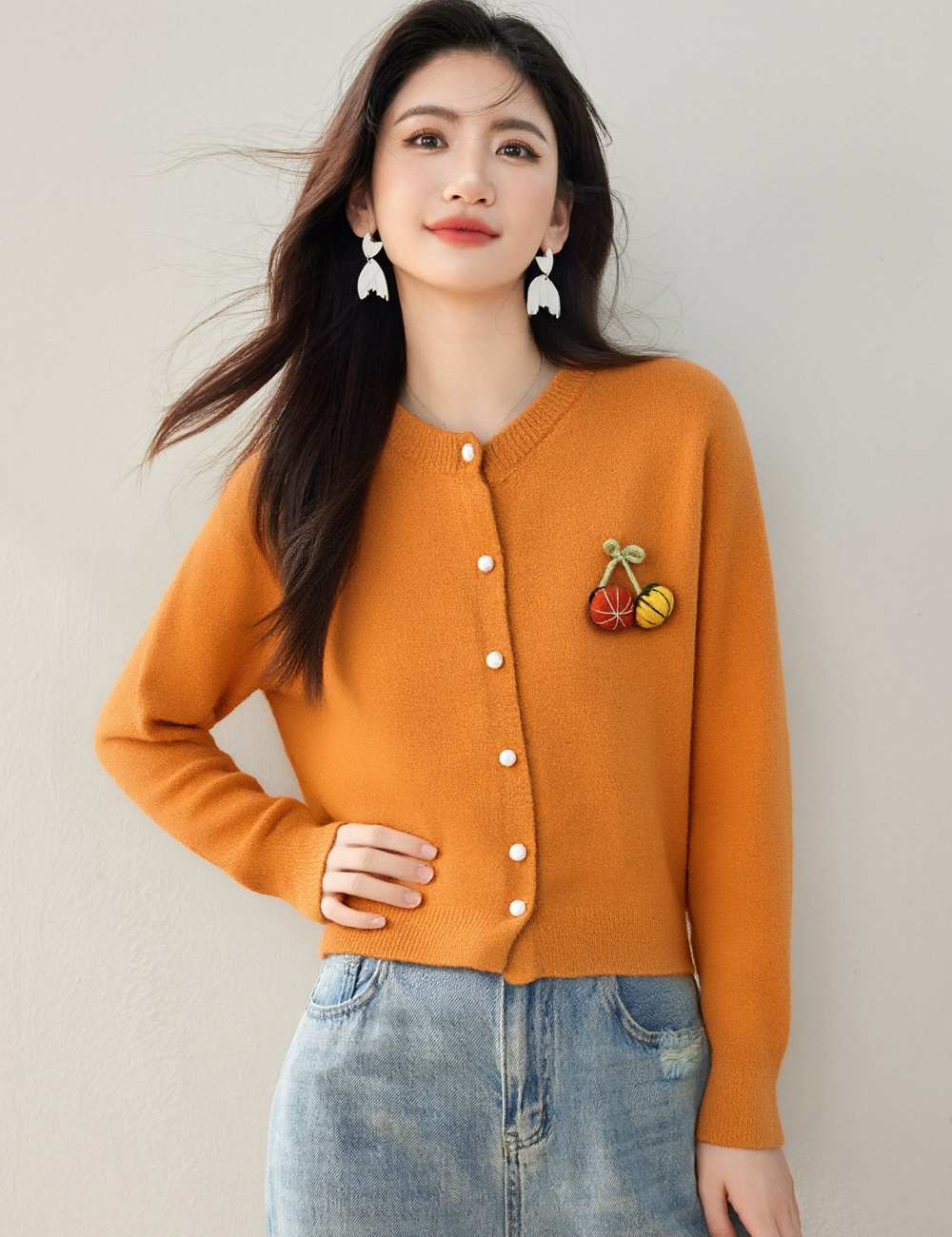 Autumn and winter knitted sweater all-match tender tops