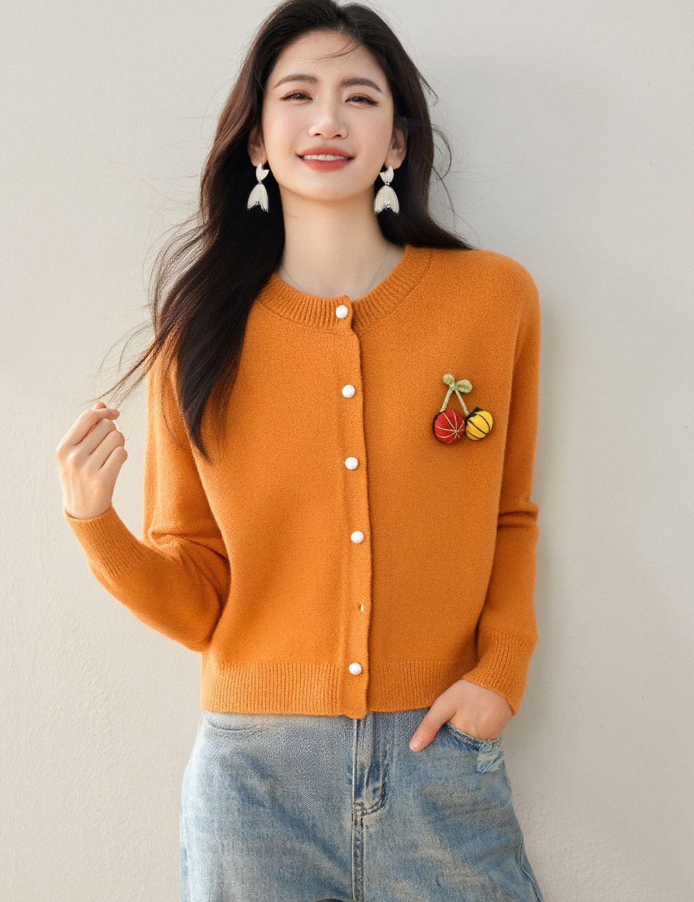 Autumn and winter knitted sweater all-match tender tops