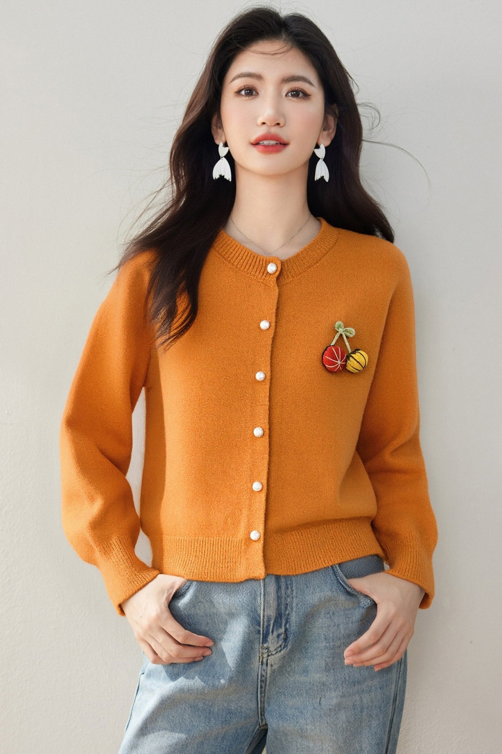 Autumn and winter knitted sweater all-match tender tops