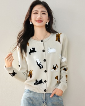 Korean style niche cardigan autumn slim sweater for women