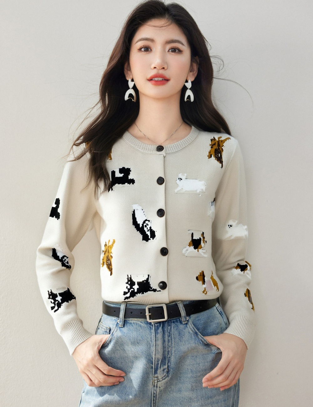 Korean style niche cardigan autumn slim sweater for women