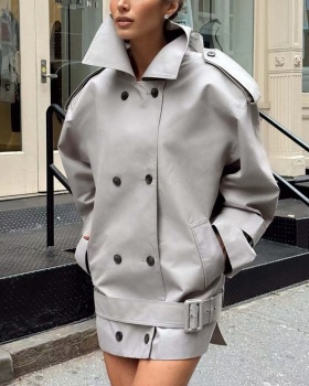 Long sleeve windbreaker niche coat for women