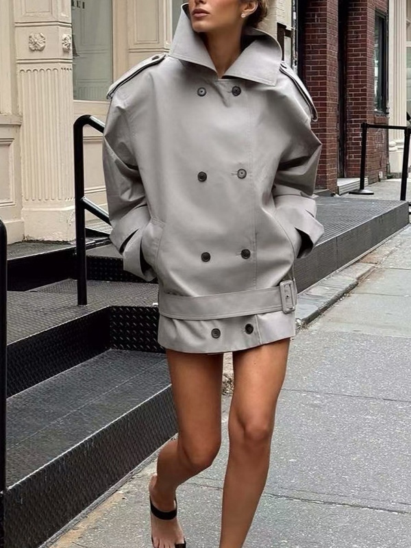 Long sleeve windbreaker niche coat for women