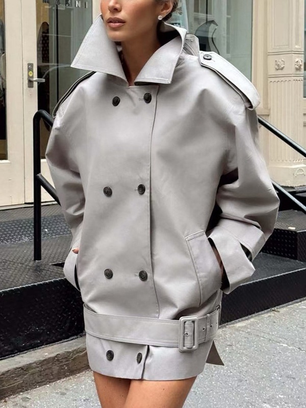 Long sleeve windbreaker niche coat for women