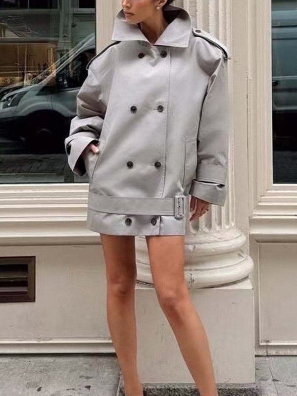 Long sleeve windbreaker niche coat for women
