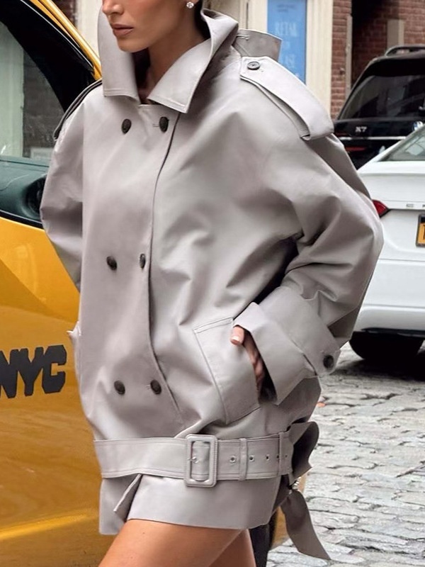 Long sleeve windbreaker niche coat for women