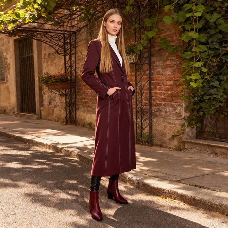European style lapel business suit mixed colors coat
