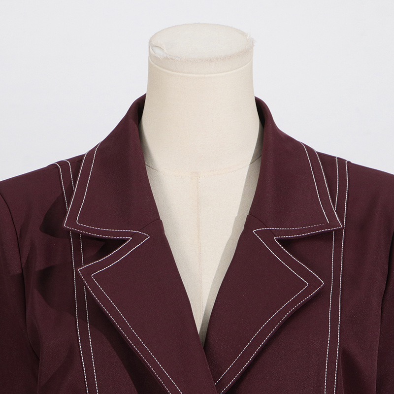 European style lapel business suit mixed colors coat