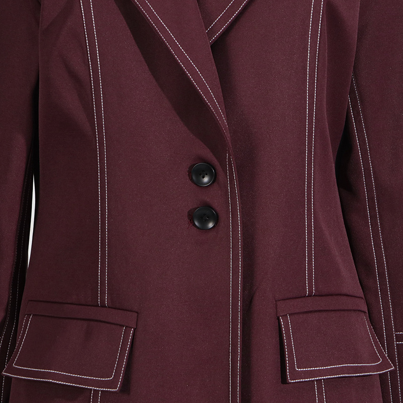 European style lapel business suit mixed colors coat
