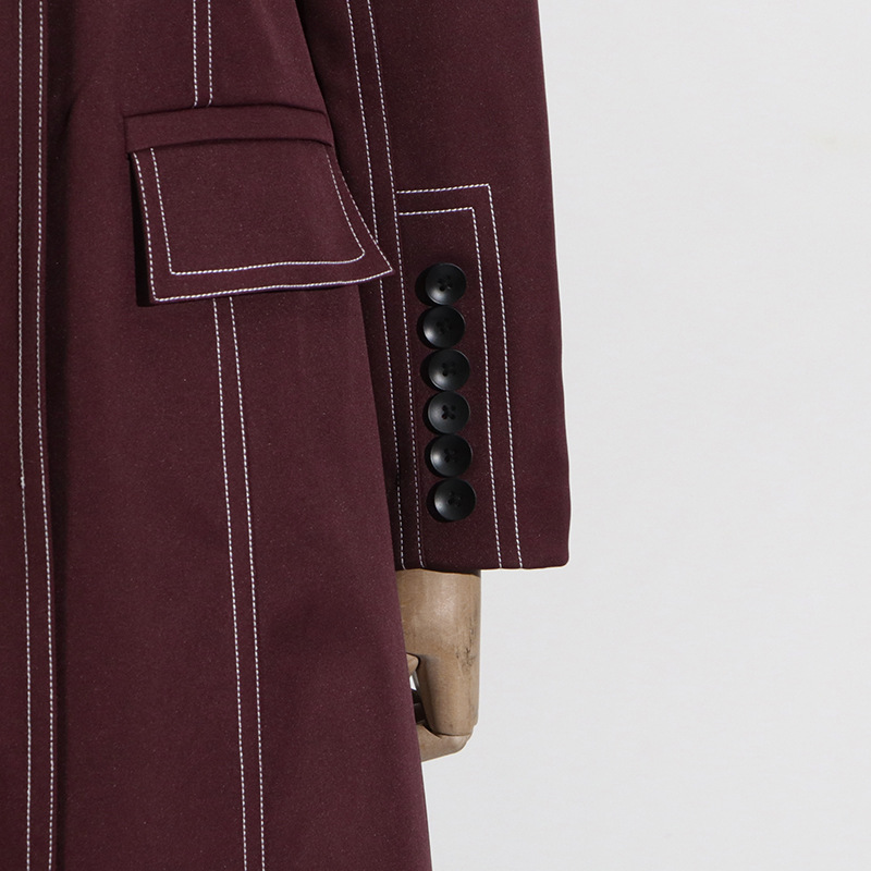 European style lapel business suit mixed colors coat